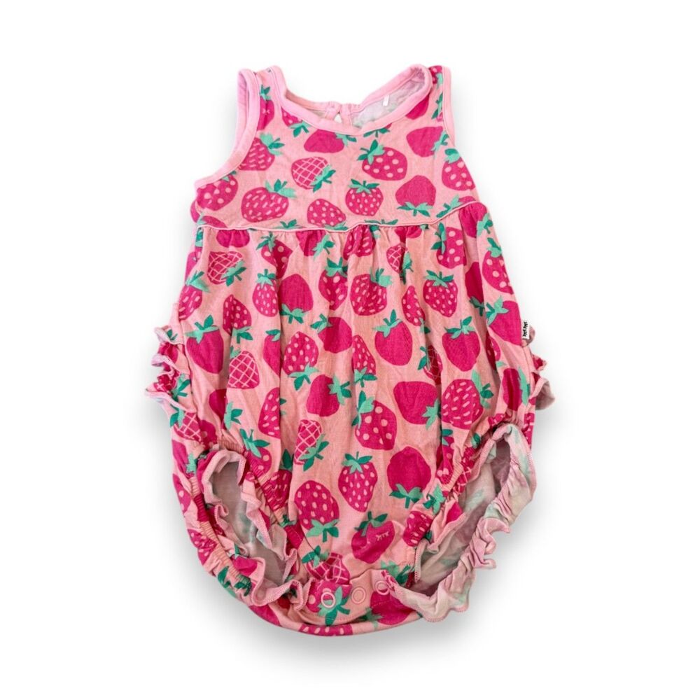 Little Sleepies Sweet Strawberries Bubble Romper 6-12 Months